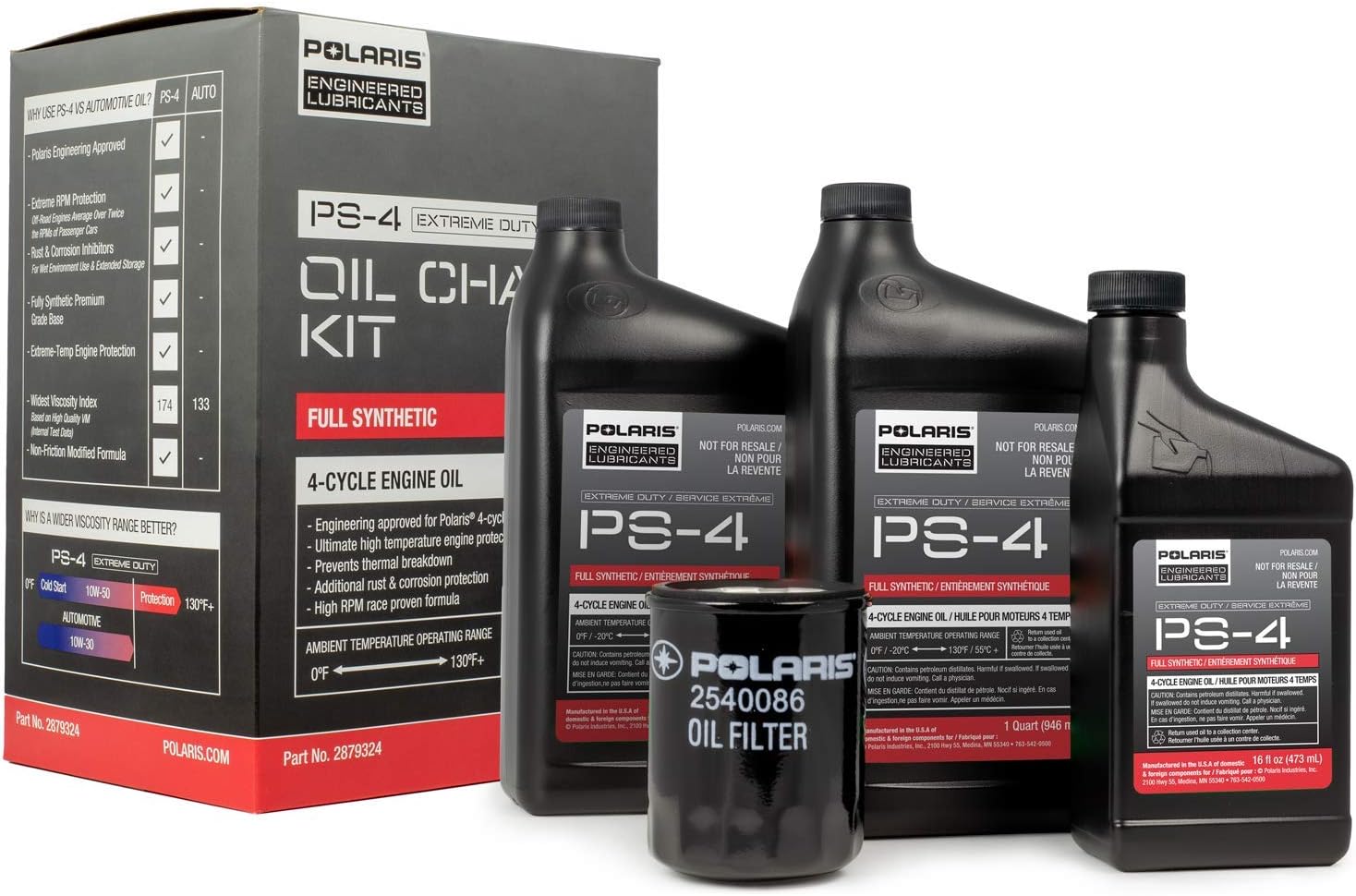 2.5 Qts Full Synthetic Engine Oil and 1 Oil Filter Pack of 2 Q720
