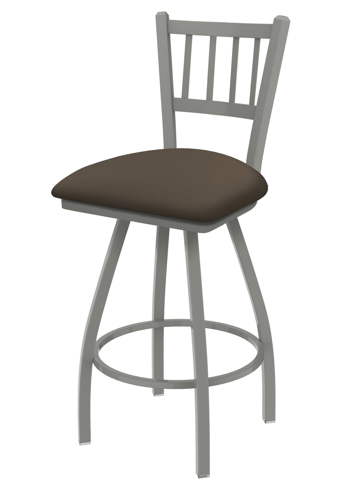 Swivel Bar Stool with Anodized Nickel Finish O305