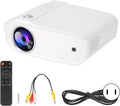 Portable Video Projector, Full HD 1080P LED, Pearl White, with VGA, HDMI, AV, USB Ports Y29269