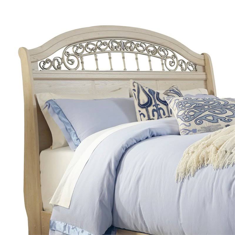 Antique White Queen Sleigh Headboard Y8254