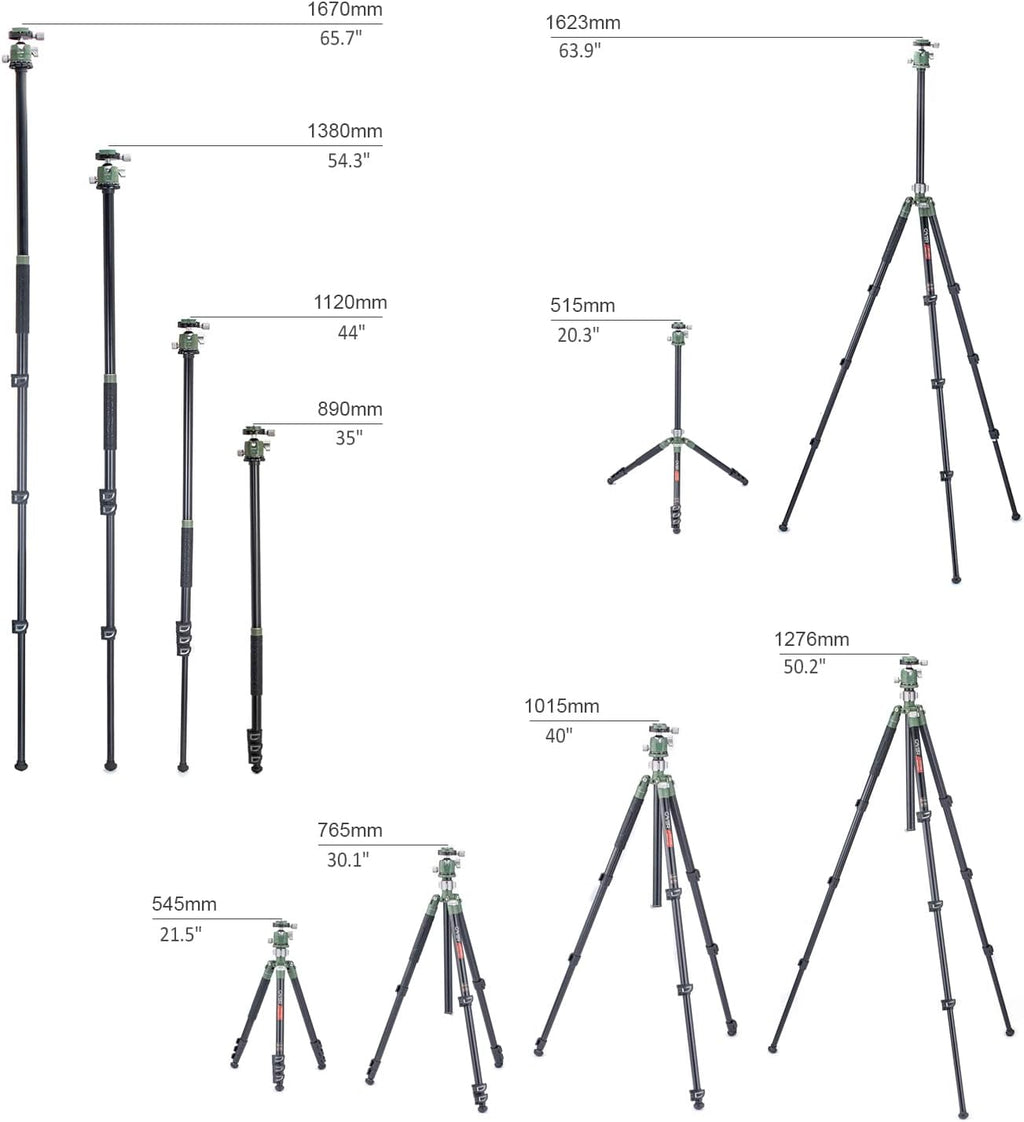 Aluminium 4-Section Camera Tripod with Ball Head V256