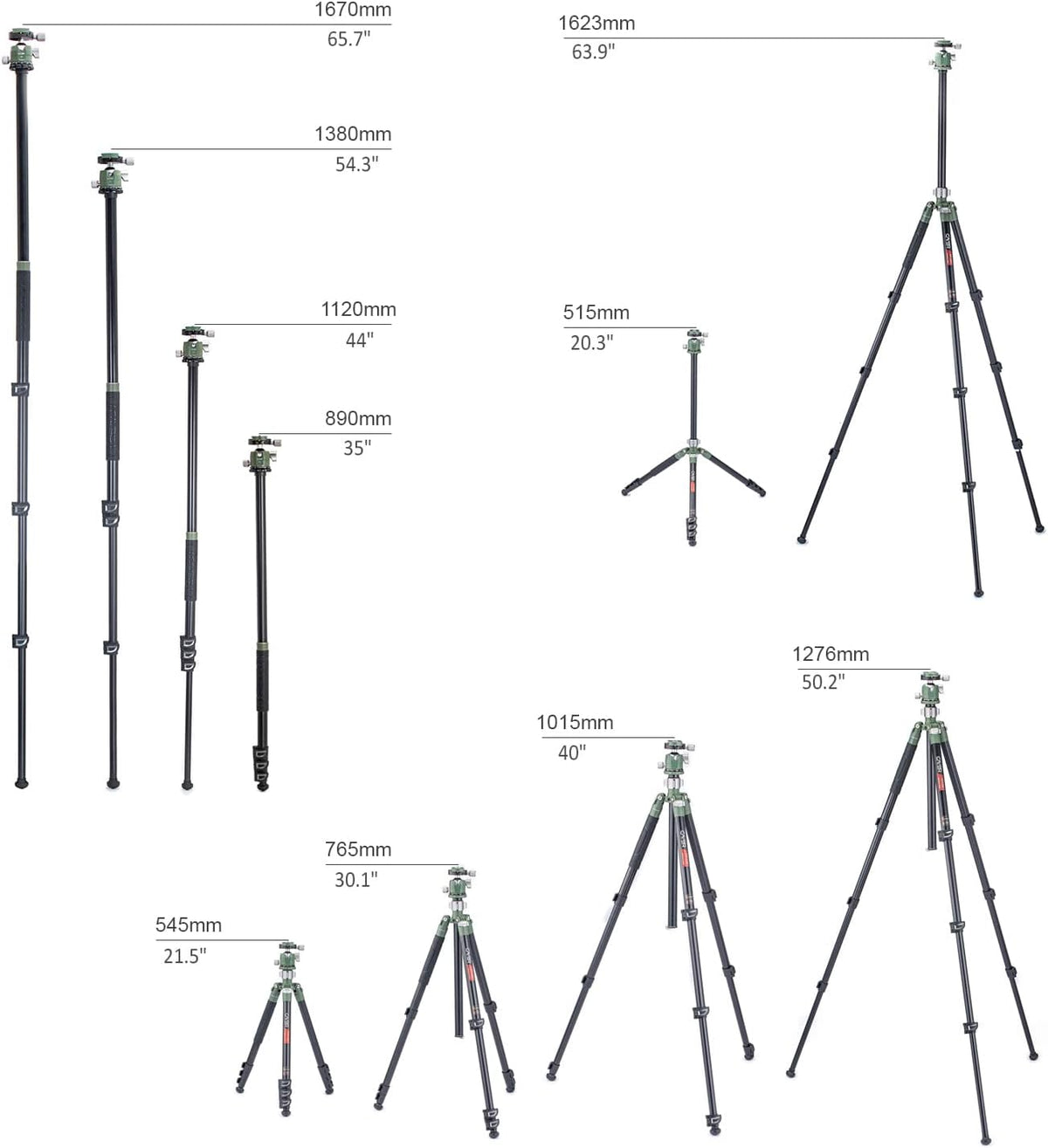 Aluminium 4-Section Camera Tripod with Ball Head V256