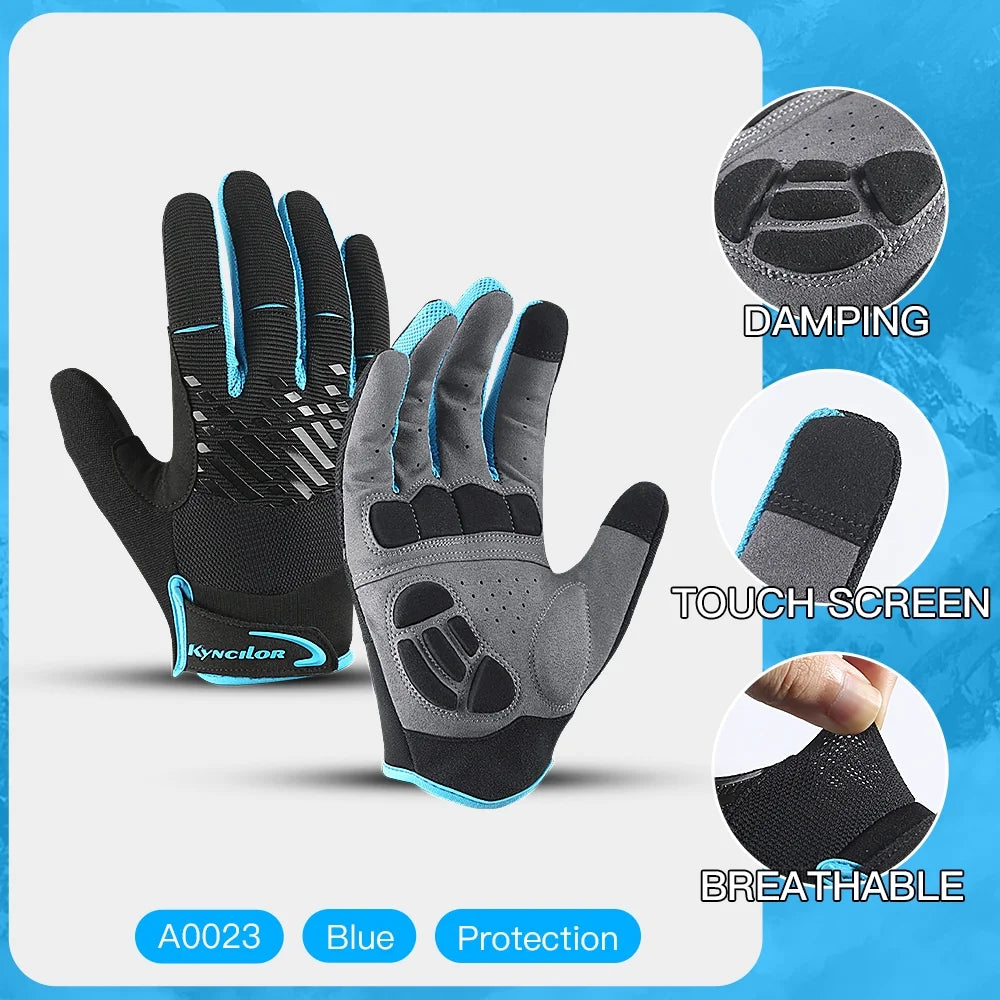 Full Finger Breathable Gel Pad Cycling Gloves D146362
