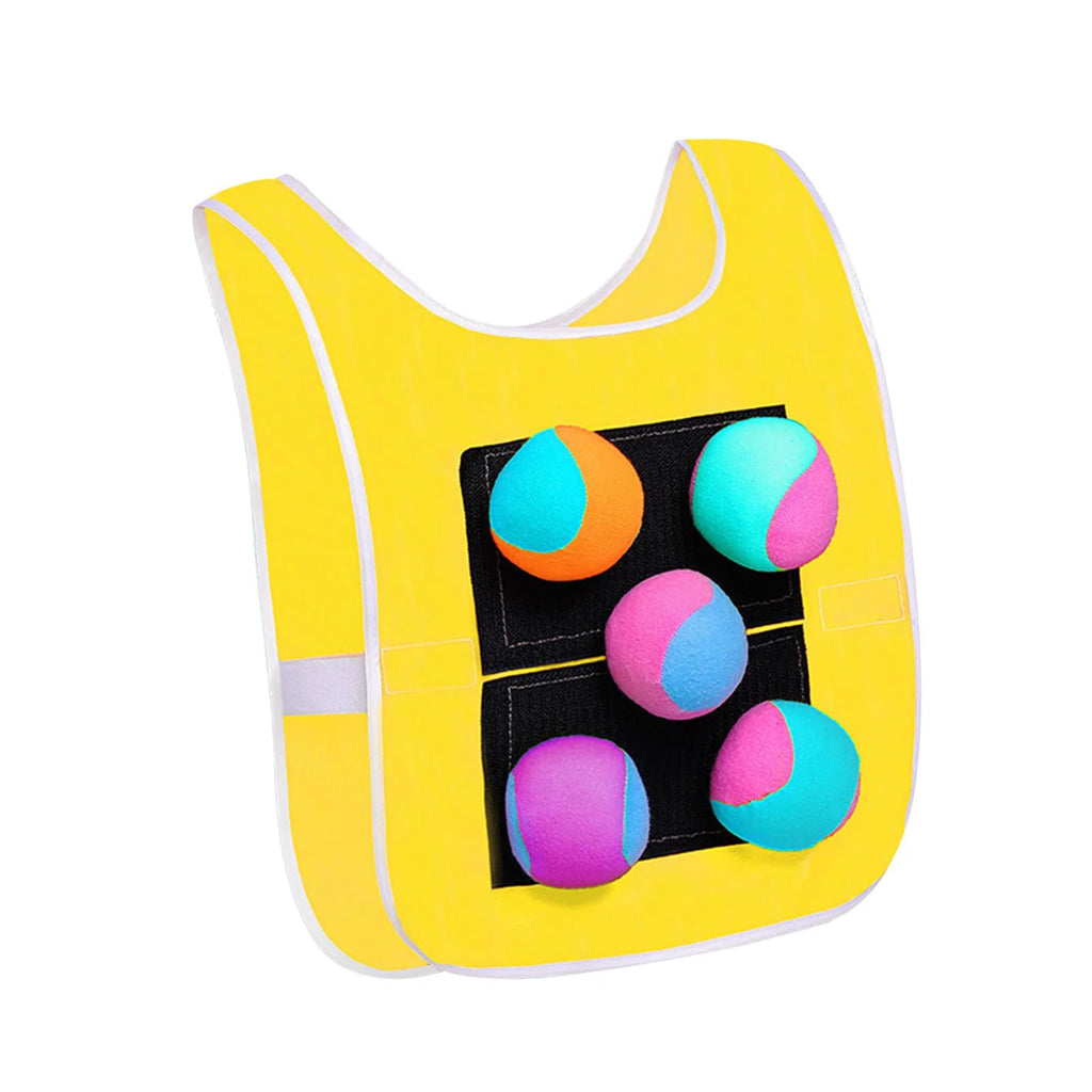 Yellow Sticky Ball Dodgeball Game with Vest D3244