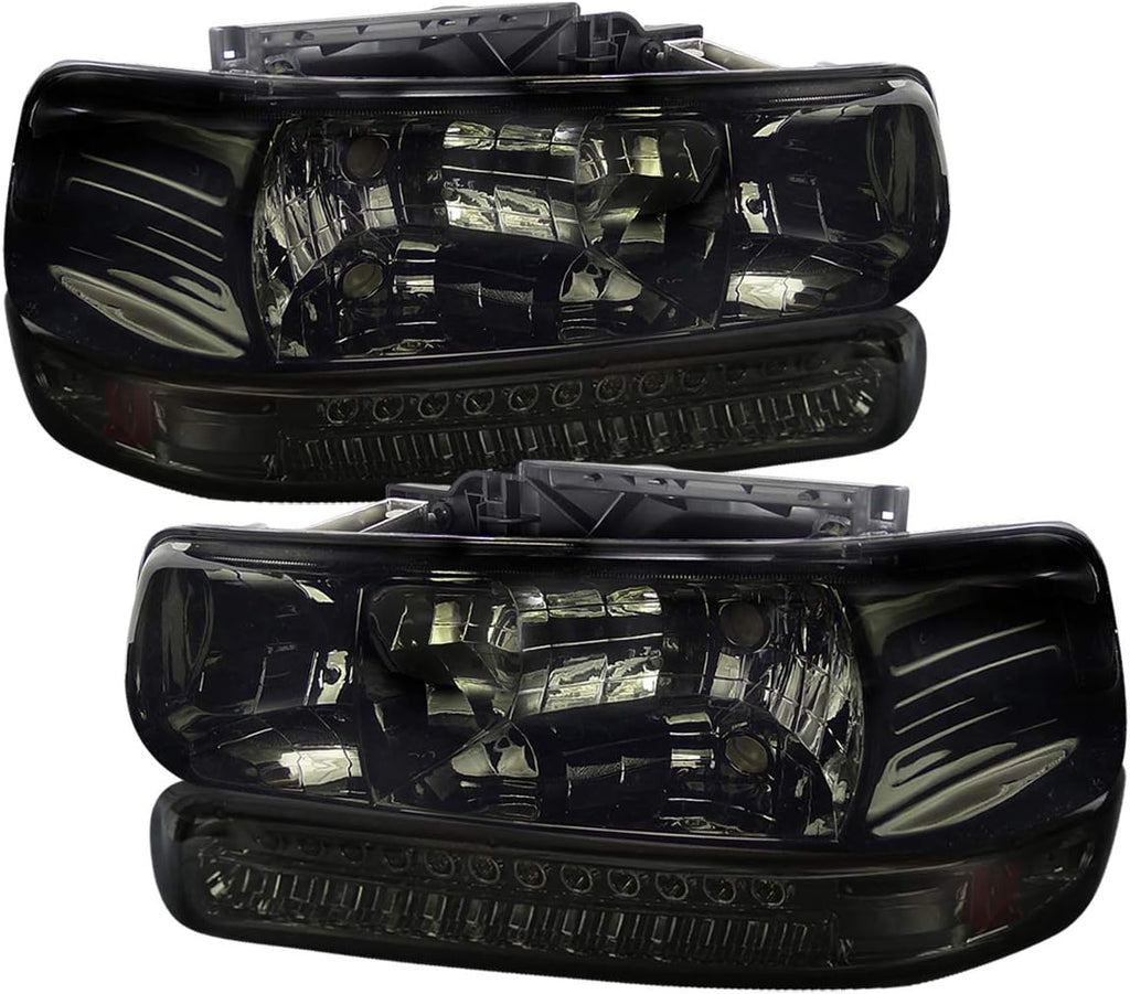 Smoke Headlights and LED Bumper Signal Pair E29604