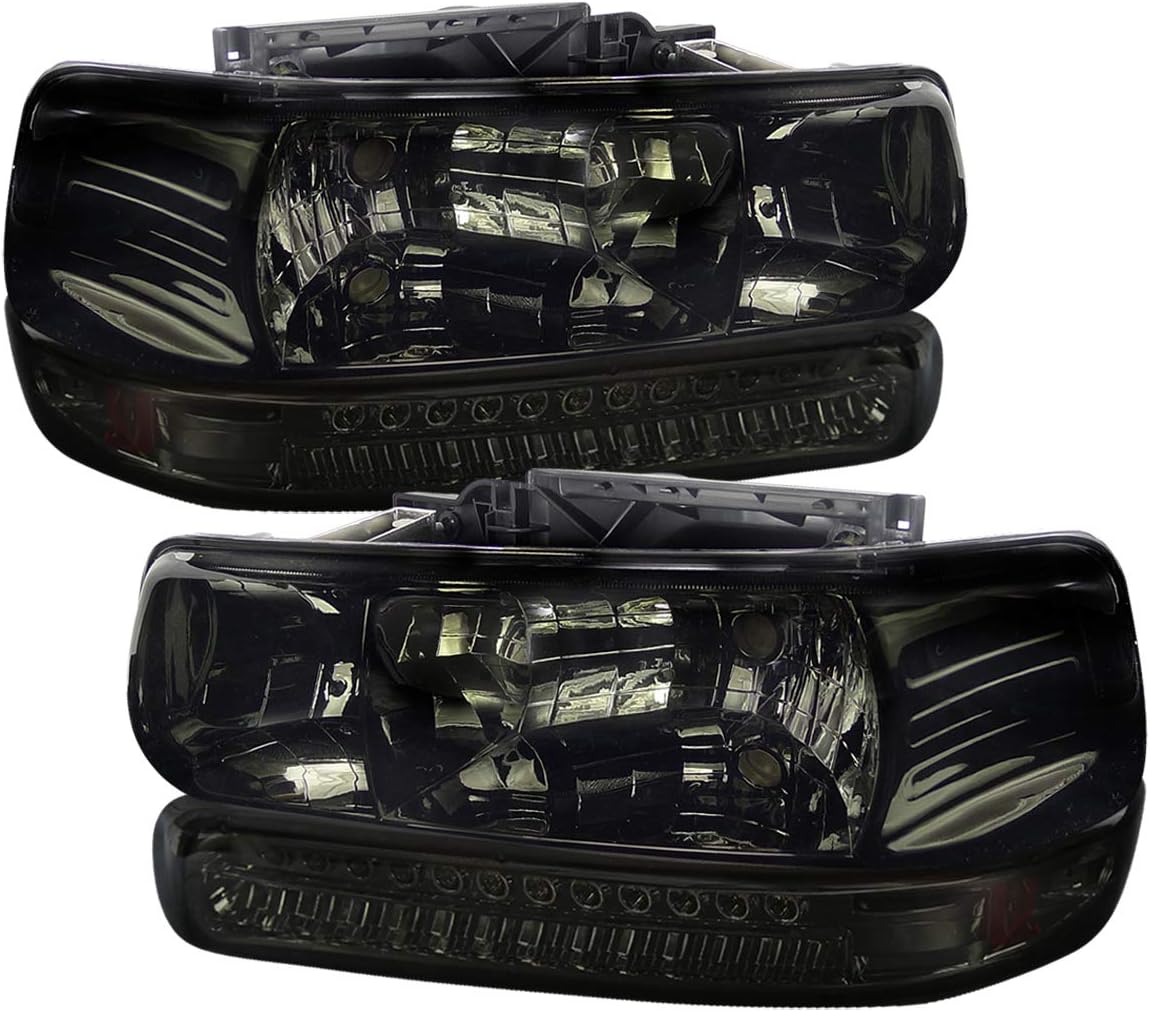 Smoke Headlights and LED Bumper Signal Pair E29604