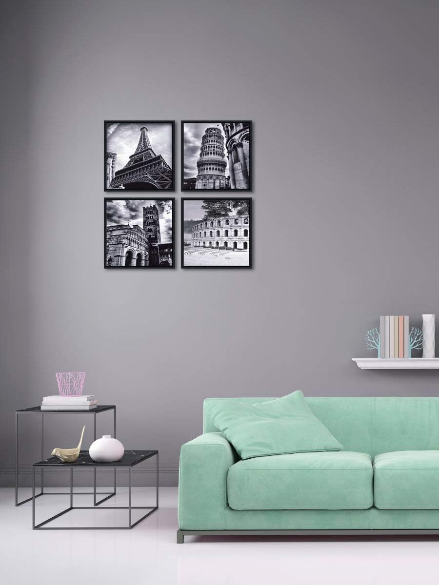 Black and White 4 Panels Giclee Canvas Prints R849