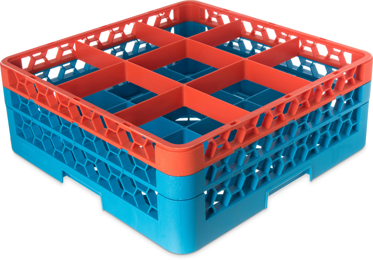 Dishwasher Glass Rack 9 Compartments with 2 Color Coded Extenders Z69483