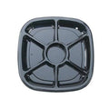 11x22 Square Black Compartment Tray H935
