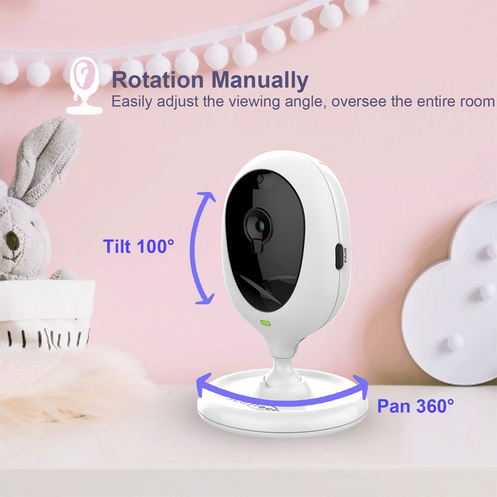 5 Split Screen Video Baby Monitor with 2 Cameras and Audio S333645