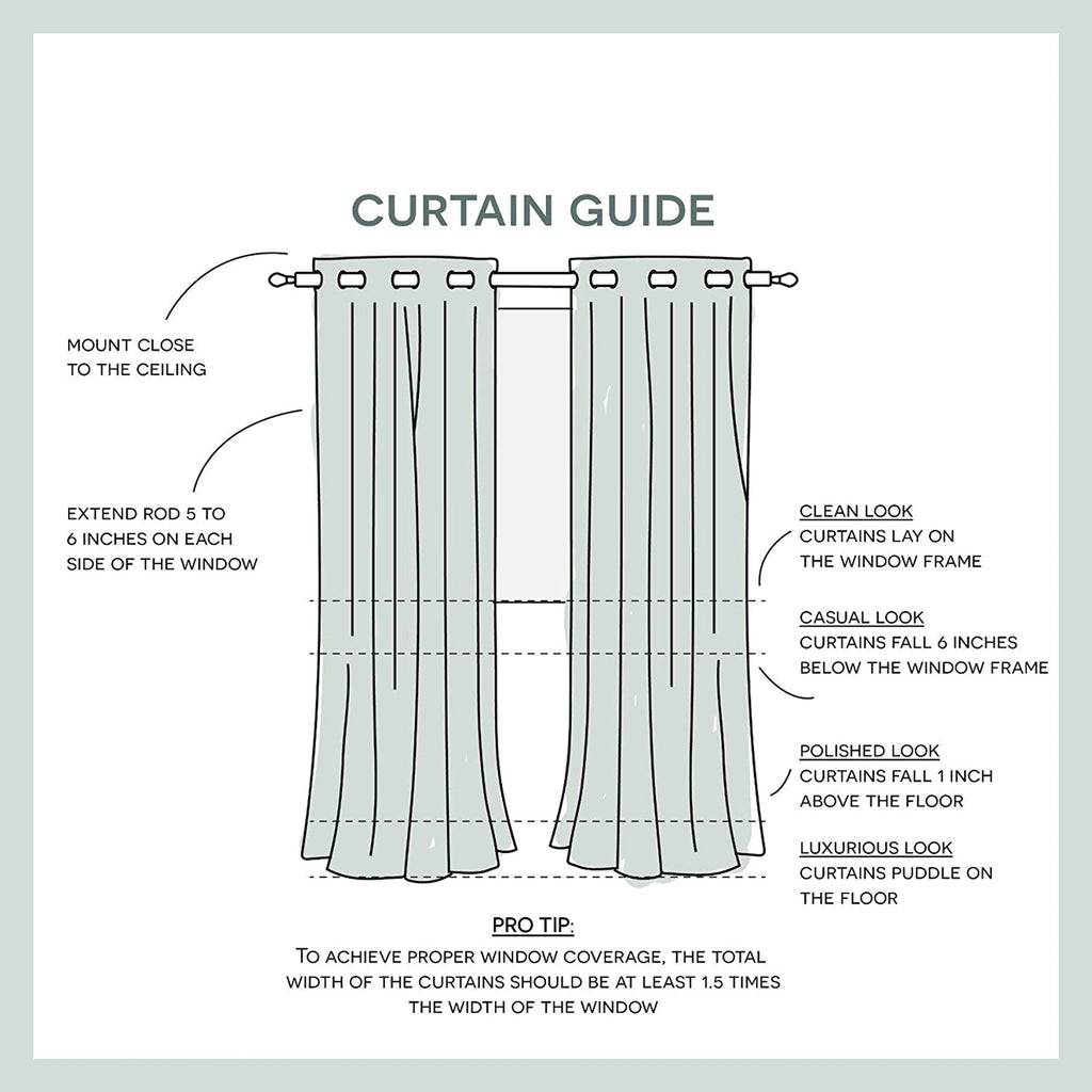 Blue Grommet Curtains 52"x84" L55760