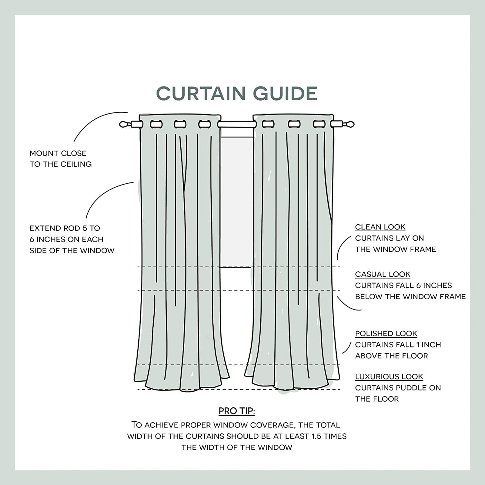 Blue Grommet Curtains 52"x84" L55760