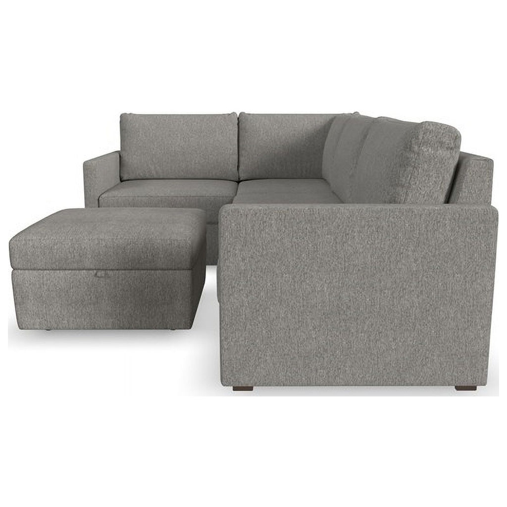 Gray 4 Seat Sectional with Performance Fabric X681