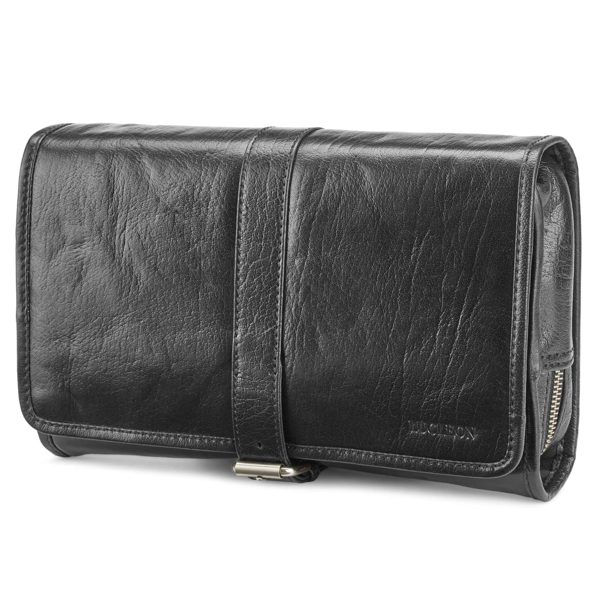 Black Leather Wash Bag D165387