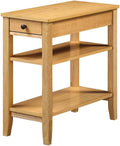 Natural Three Tier End Table With Drawer B391008
