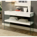 White Storage Console Table S659969