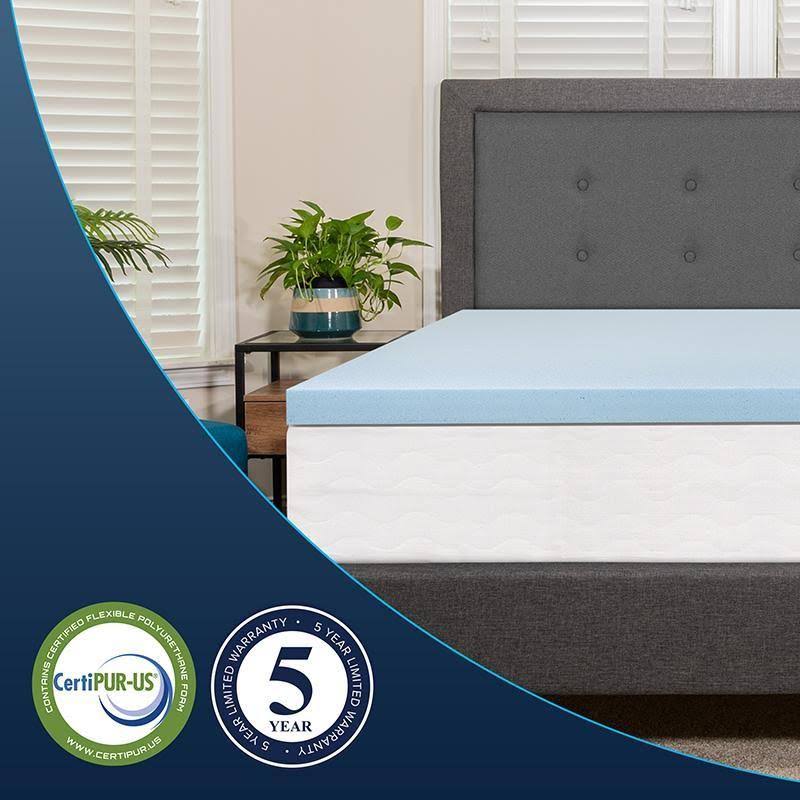 Queen 3 inch Cool Gel Memory Foam Mattress Topper R7315