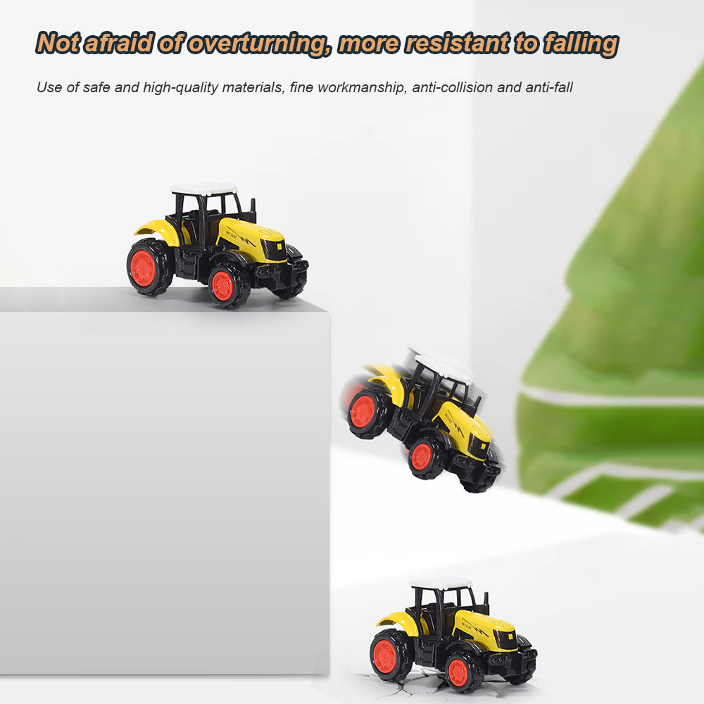 3 Pieces Die-Cast Metal Toy Farm Tractors Truck and Trailers Set S891888