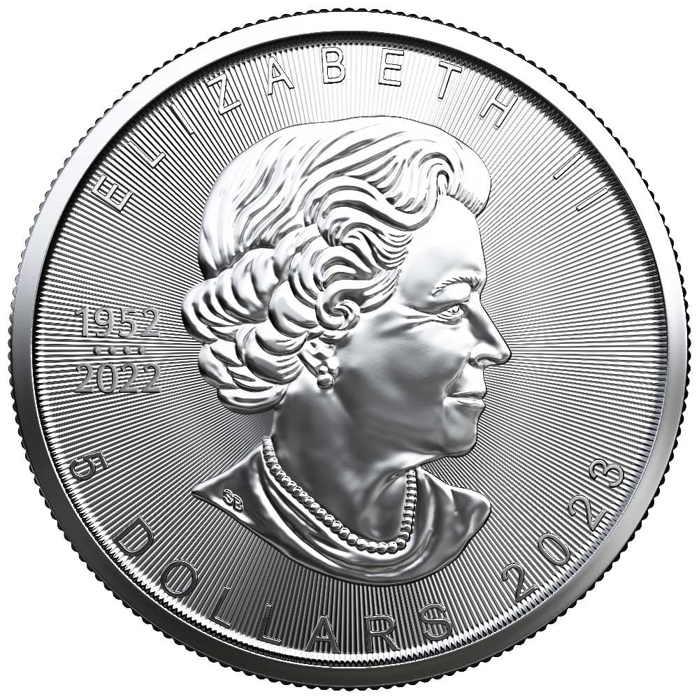 25 - 2023 $5 Silver Canadian Maple Leaf 1 oz BU M72604