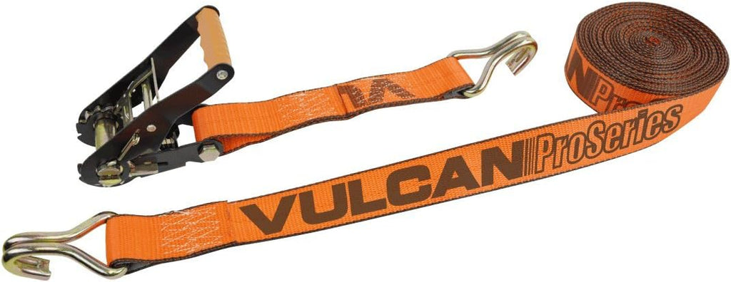 Ratchet Strap with Wire Hooks, 2 Inch x 27 Foot, 3,300 Pound Safe Working Load, Pack of 2 O593