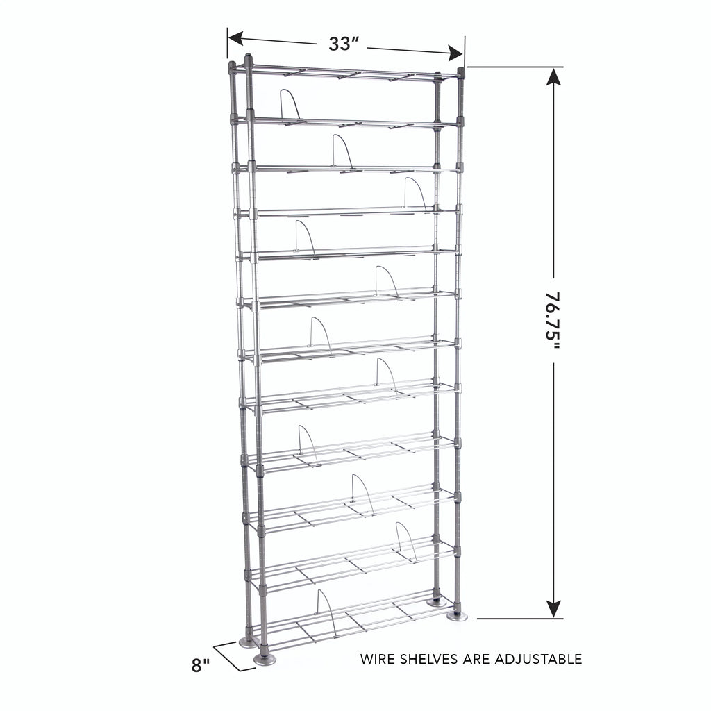 12 Multimedia Silver Shelving Organizer O16815