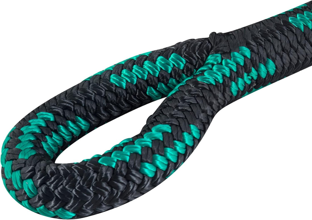 Heavy Duty Kinetic Recovery Tow Rope 33,200 Lbs 1 x 30’ Black and Green A66665