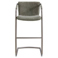 Sage Green Velvet Fabric Bar Stool Q30373