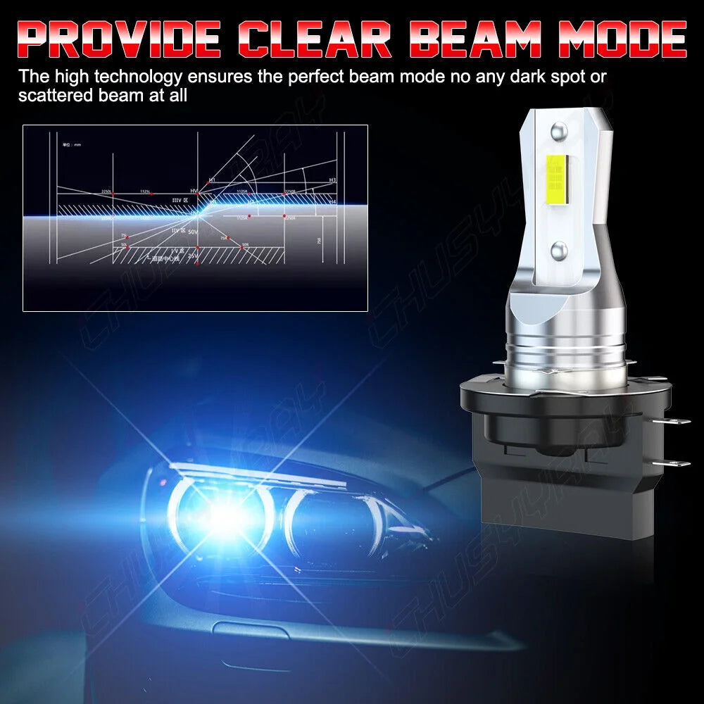 2x H11B LED Headlight Bulbs Kit Low Beam 8000K Ice Blue J7071
