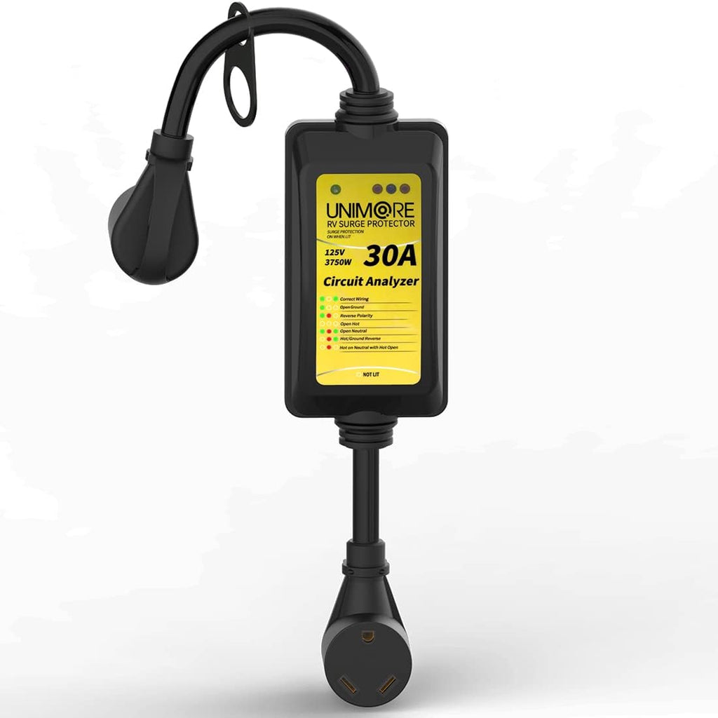 30 Amp RV Surge Protector with LED Indicator, 2100 Joules, Pack of 2 D642
