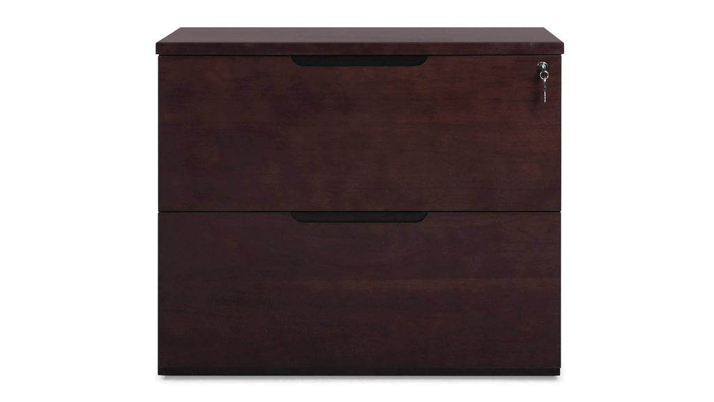 2 Drawer Lateral Filing Cabinet Dark Walnut X3612