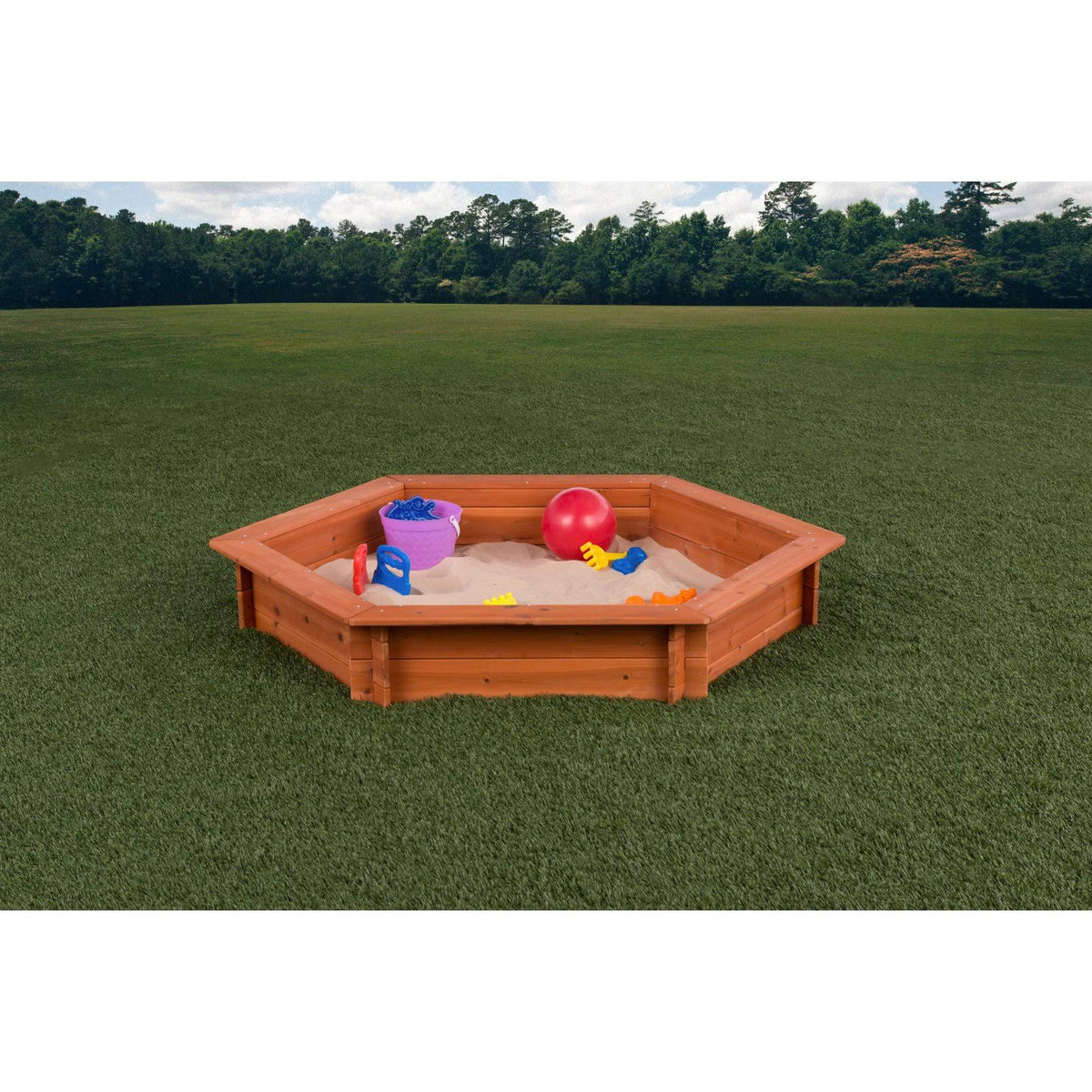 Hexagonal Sand Box with Rain Cover C55990