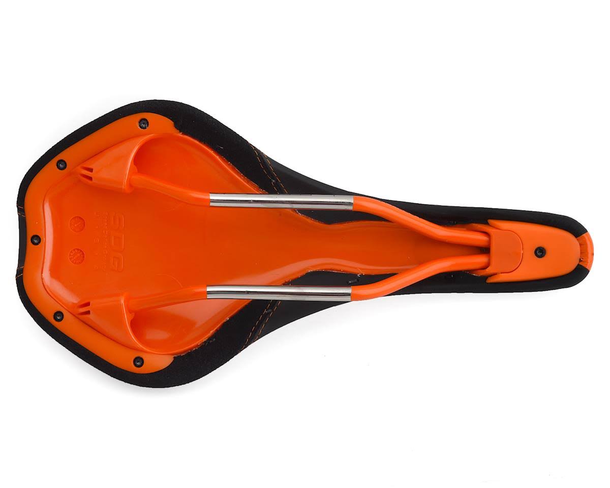 Black/Orange Ti-Alloy Rails Duster Saddle V15973