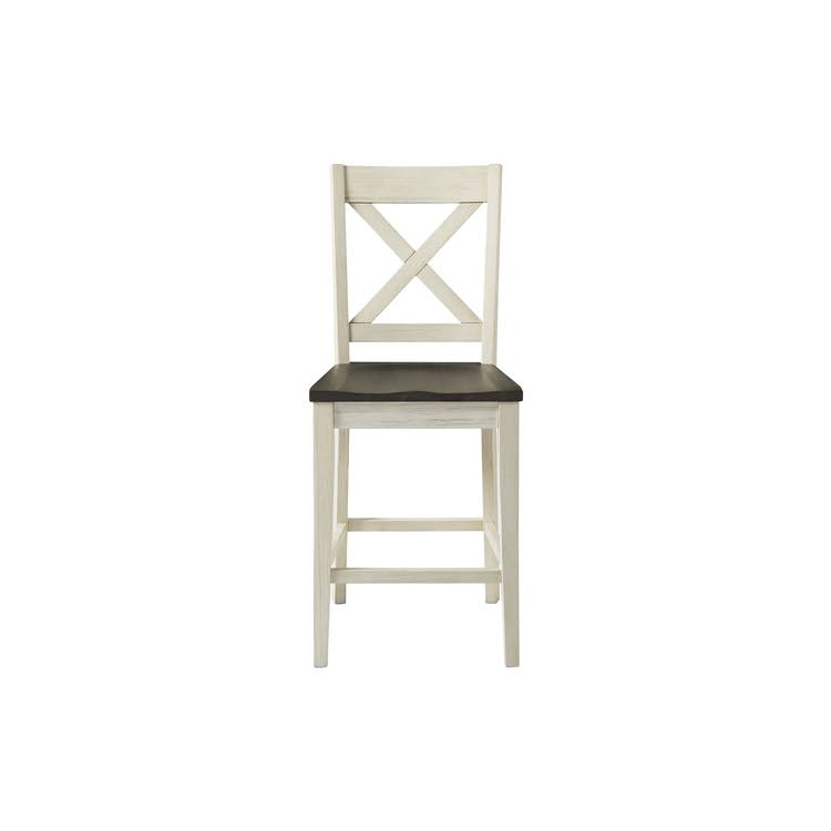 Distressed Grey X-Back Barstool A600