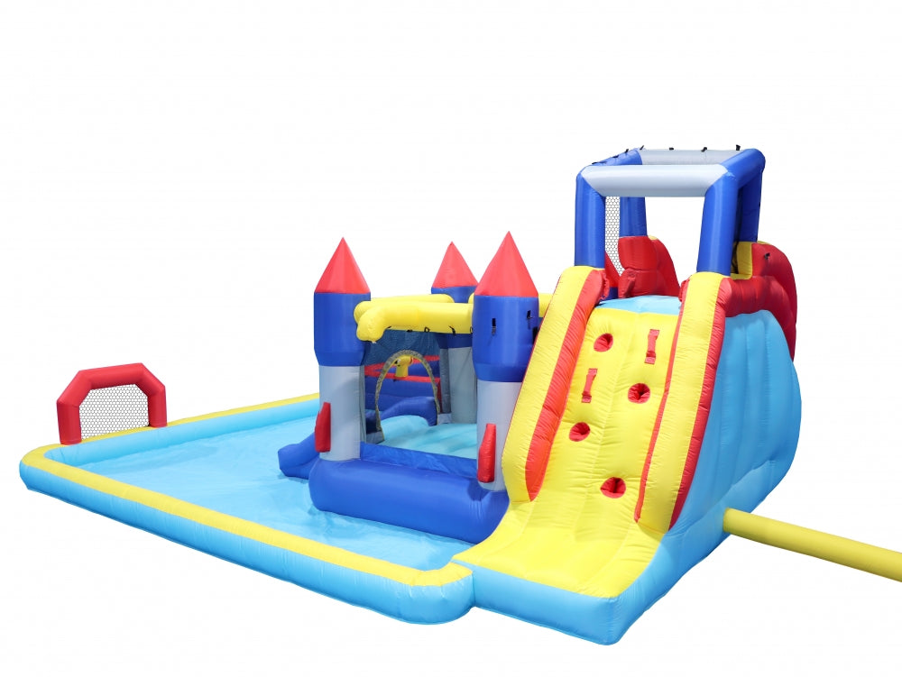 7 in1 Inflatable Water Bounce House with Splash Pool A876