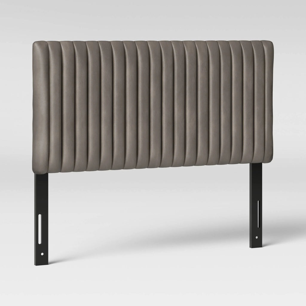 California King Velvet Channel Headboard T19431