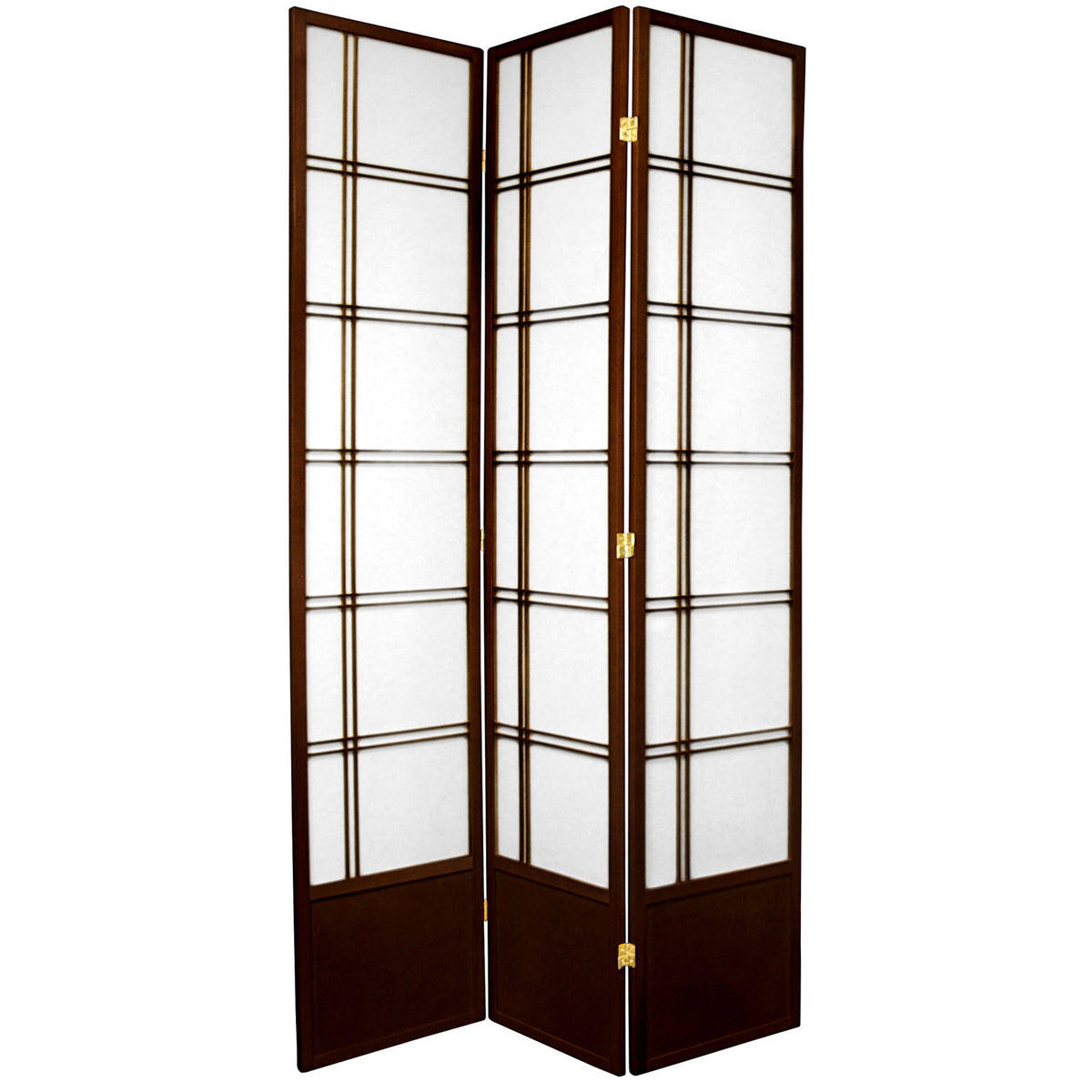 Walnut Three Panel Shoji Screen L44915