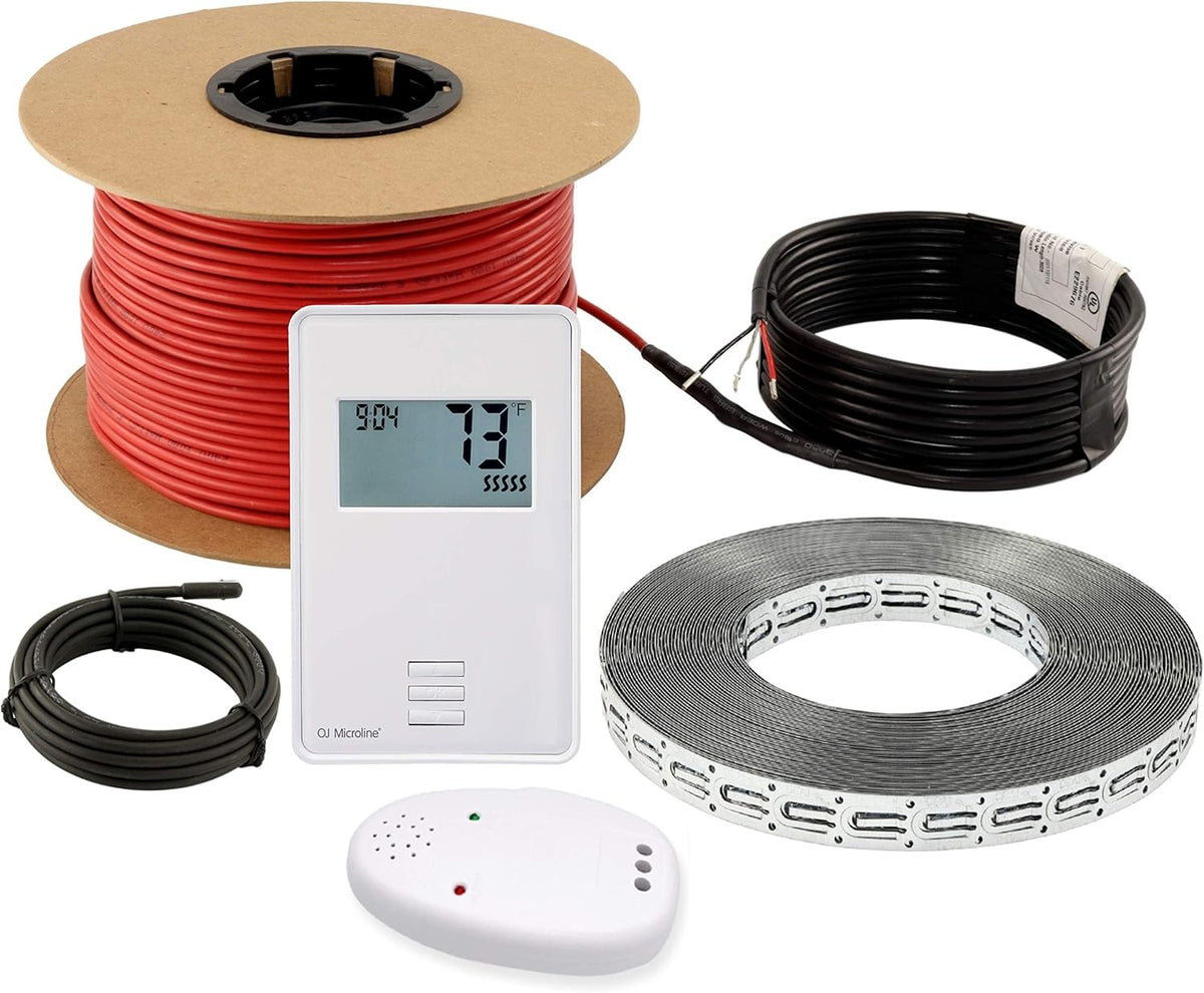 25 Sqft Electric Radiant Floor Heating Cable Set with Thermostat M8111