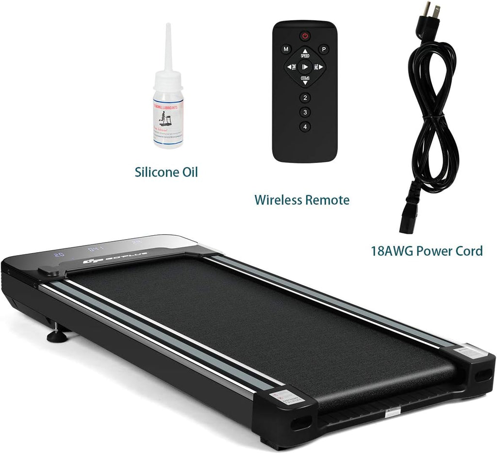 Under Desk Treadmill Walking Pad with LED Display and Wireless Remote Control J526115