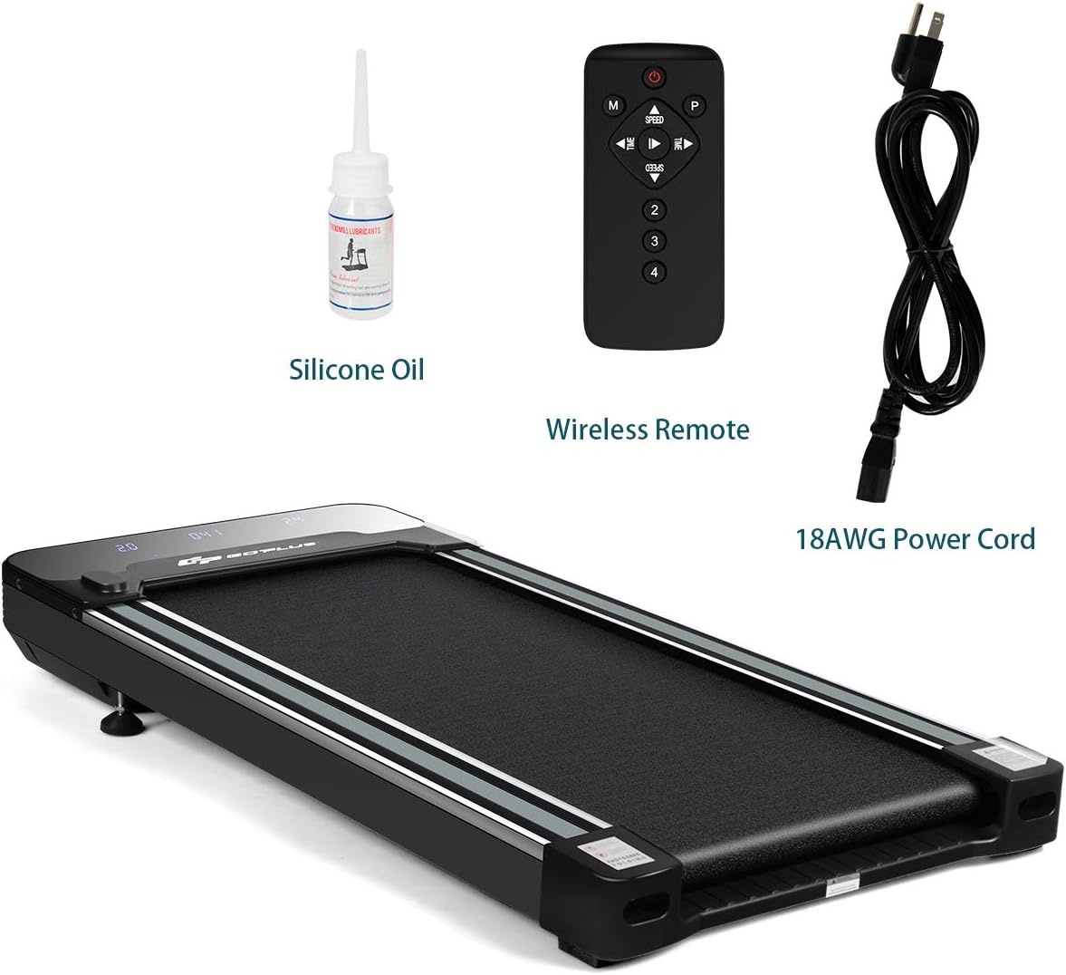 Under Desk Treadmill Walking Pad with LED Display and Wireless Remote Control J526115