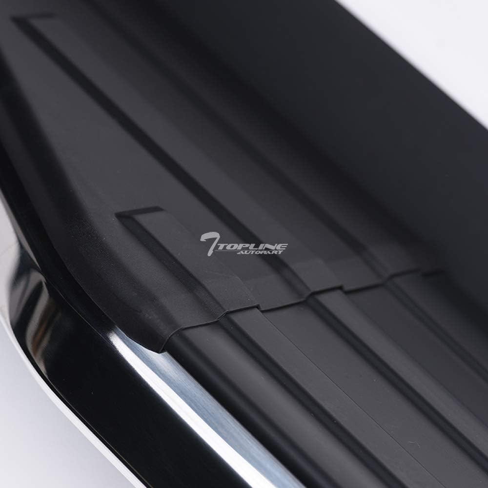 Black With Chrome Trim Aluminum Side Step Rail Running Boards For Nissan Frontier Crew Cab R1712
