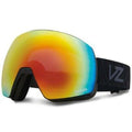 Black Gloss Wavey Fire Chrome Goggles U7417