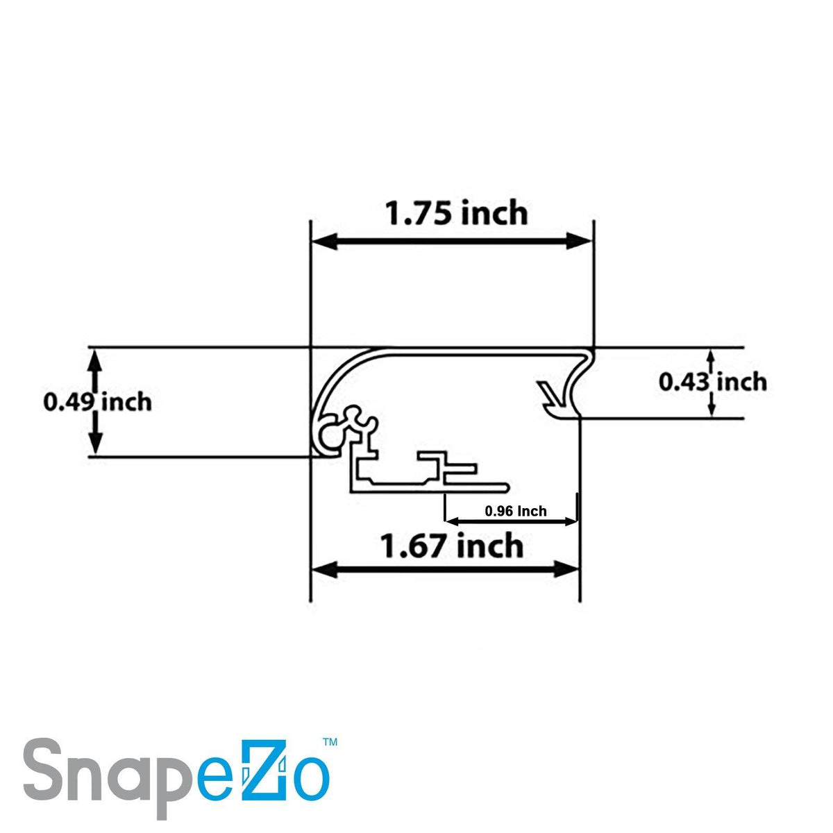 Blue SnapeZo Snap Frame W551