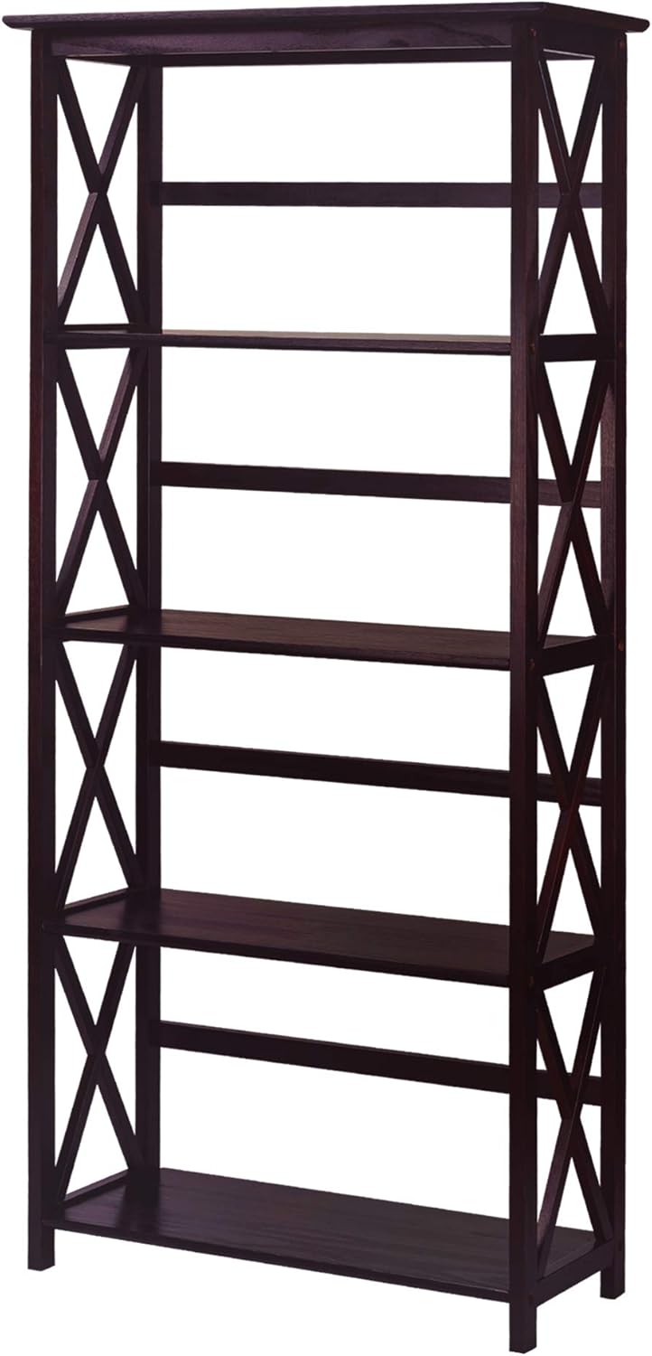 White 5-Shelf Bookcase P1356