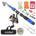 Telescopic Fiberglass Sea Fishing Rod Combo with Spinning Reel and Tackle Set H7449
