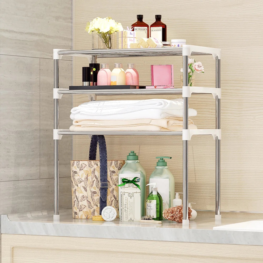 3-Tier Kitchen Storage Shelf Rack Microwave Oven Shelving Unit J6725