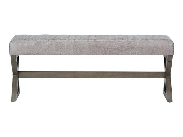 Distressed Grey Taupe Ottoman Bench J9469