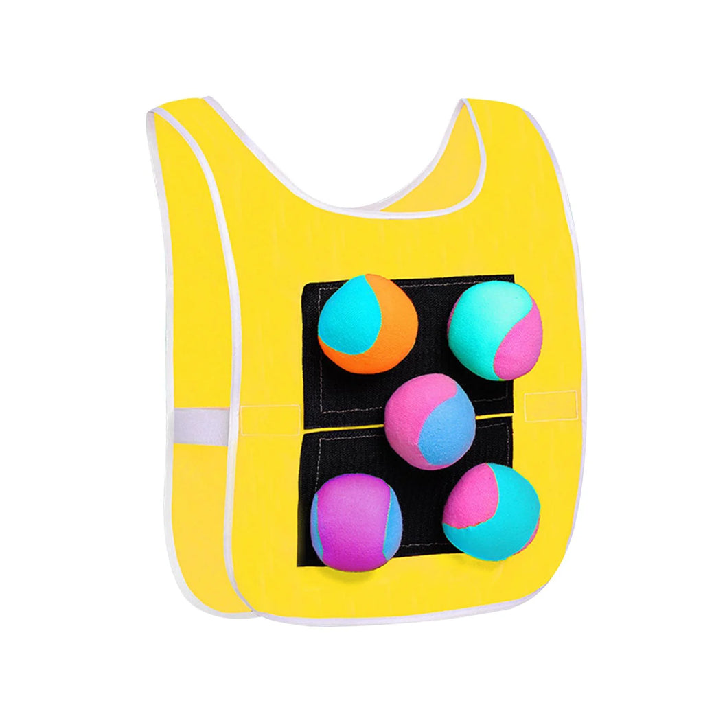 Yellow Sticky Ball Dodgeball Game with Vest D3244