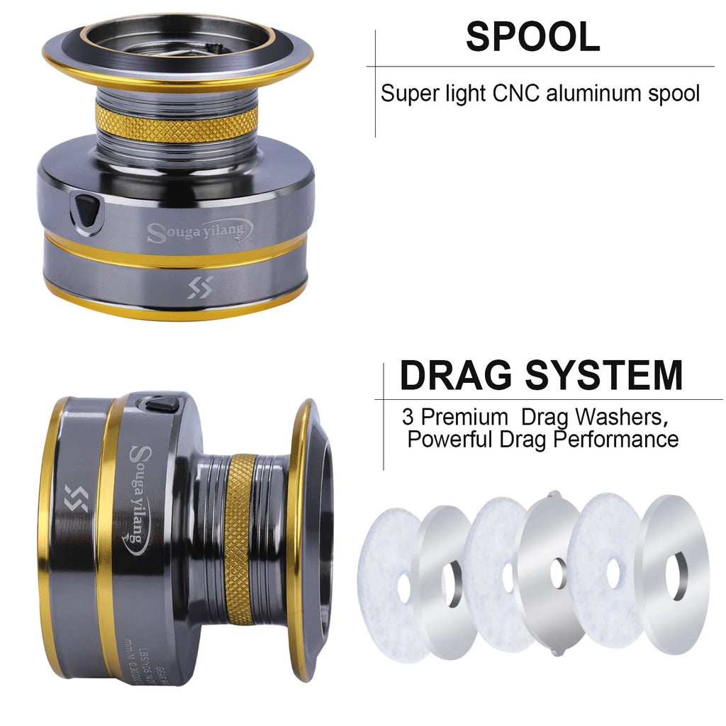 13+1 Ball Bearings Metal Body Spinning Fishing Reel E9624