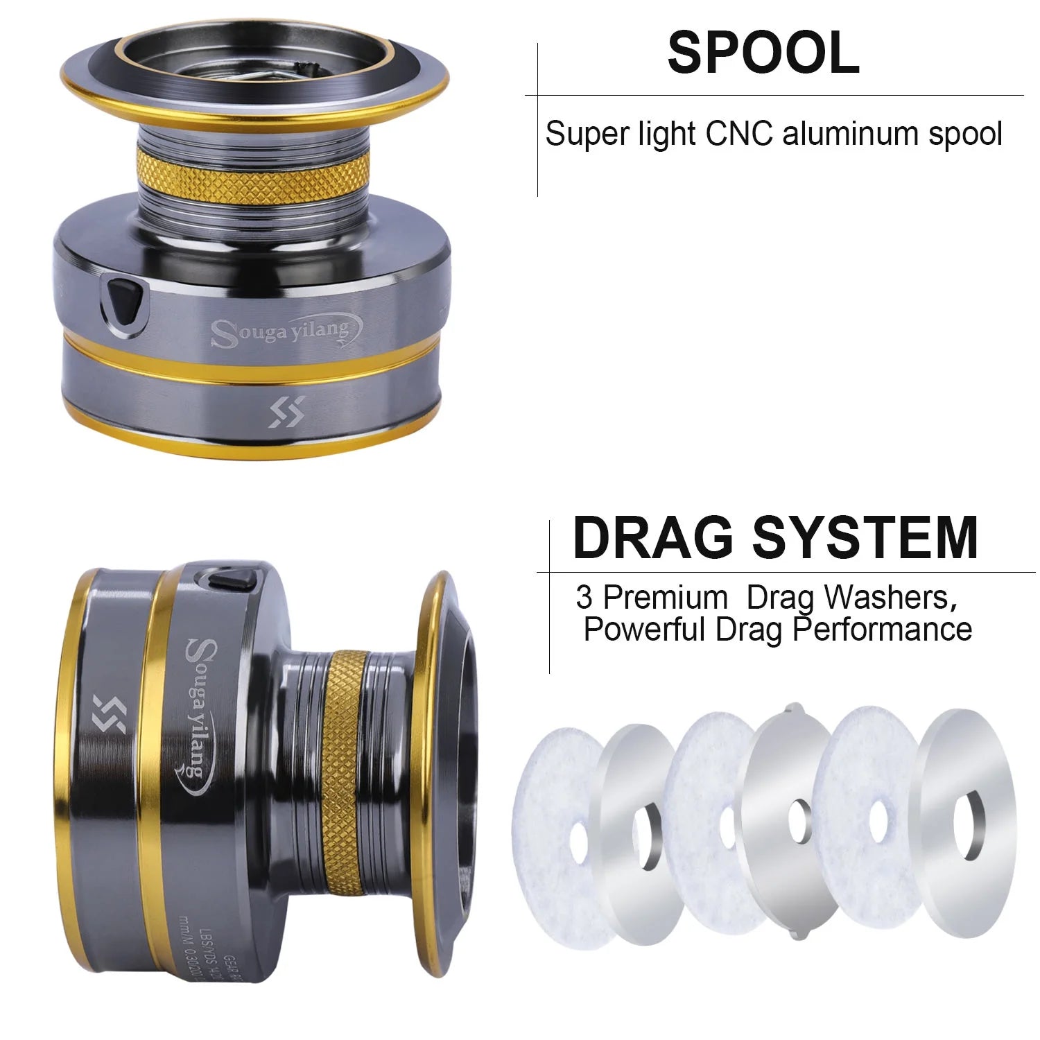 13+1 Ball Bearings Metal Body Spinning Fishing Reel E9624