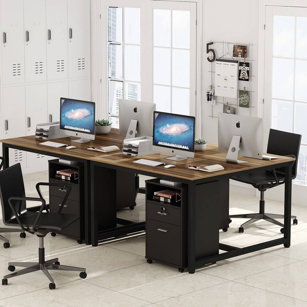 Black 2 Drawer Mobile File Cabinet with Lock B419